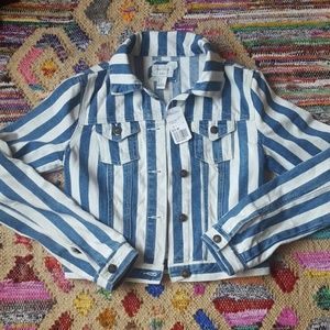 Forever 21 Striped Denim Jacket